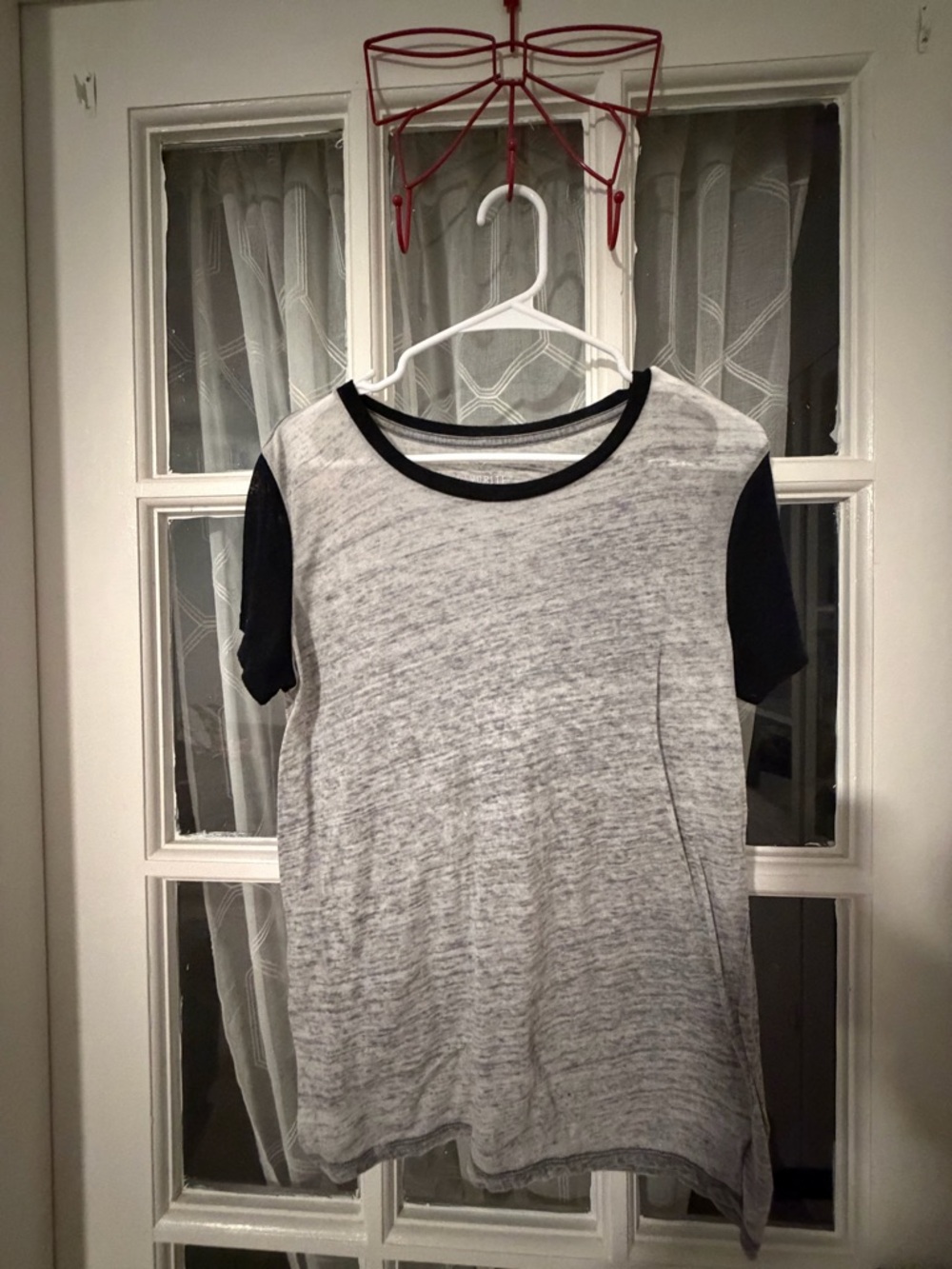 Your favorite American eagle everyday  Tee with Black Sleeves and Collar